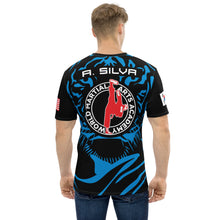 Carregar imagem no visualizador da galeria, World Martial Arts Academy Blue Tiger Print Jersey - Custom Name: A. Silva