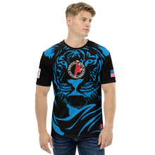 Carregar imagem no visualizador da galeria, World Martial Arts Academy Blue Tiger Print Jersey - Custom Name: A. Silva
