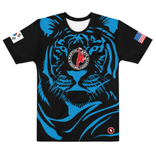 Carregar imagem no visualizador da galeria, World Martial Arts Academy Blue Tiger Print Jersey - Custom Name: A. Silva