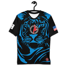 Carregar imagem no visualizador da galeria, World Martial Arts Academy Blue Tiger Print Jersey - Custom Name: A. Silva