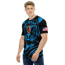 Carregar imagem no visualizador da galeria, World Martial Arts Academy Blue Tiger Print Jersey - Custom Name: A. Silva