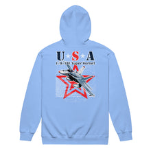 Carregar imagem no visualizador da galeria, USA F/A-18 Unisex heavy blend zip hoodie