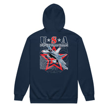 Carregar imagem no visualizador da galeria, USA F/A-18 Unisex heavy blend zip hoodie