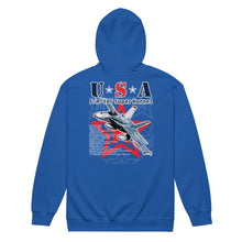 Carregar imagem no visualizador da galeria, USA F/A-18 Unisex heavy blend zip hoodie