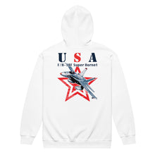 Carregar imagem no visualizador da galeria, USA F/A-18 Unisex heavy blend zip hoodie