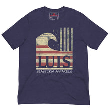Load image into Gallery viewer, LUIS Seastorm Apparel® SurfingAmericana t-shirt