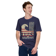 Load image into Gallery viewer, LUIS Seastorm Apparel® SurfingAmericana t-shirt