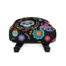 Load image into Gallery viewer, Floral Skull Black Seastorm Apparel Backpack