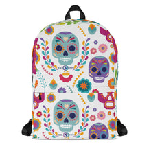 Load image into Gallery viewer, Floral Skull Seastorm Apparel Backpack