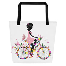 Load image into Gallery viewer, Fashion Cycle All-Over Print Large Tote Bag