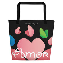 Load image into Gallery viewer, Amor Seastorm Apparel Black Beach Bag