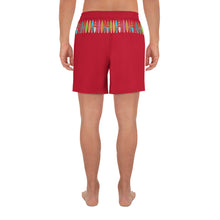 Load image into Gallery viewer, Santa Monica California Men's Athletic Long Shorts - RED