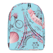 Cargar imagen en el visor de la galería, Paris Blizzard Blue Seastorm Apparel Minimalist Backpack