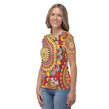 Load image into Gallery viewer, Seastorm Apparel Floral Paisley Red Women's T-shirt