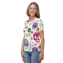 Load image into Gallery viewer, Floral Skull Seastorm Apparel Women's T-shirt