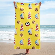 Carregar imagem no visualizador da galeria, yellow Lighthouse Towel - Seastorm Apparel Summer Collection