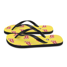 Cargar imagen en el visor de la galería, Yellow Flamingo Flip-Flops - Seastorm Apparel Summer Collection