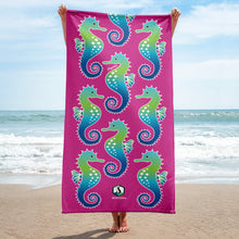 Carregar imagem no visualizador da galeria, Pink Seahorse Towel - Seastorm Apparel Summer Collection