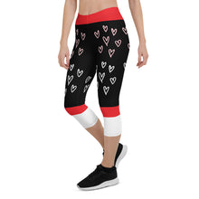 Load image into Gallery viewer, Hearts Capri Leggings