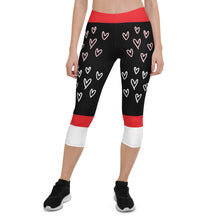 Load image into Gallery viewer, Hearts Capri Leggings