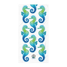 Carregar imagem no visualizador da galeria, White Seahorse Towel - Seastorm Apparel Summer Collection