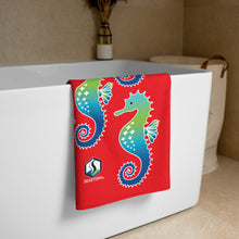 Carregar imagem no visualizador da galeria, Red Seahorse Towel - Seastorm Apparel Summer Collection