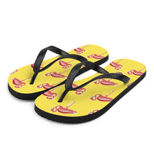 Cargar imagen en el visor de la galería, Yellow Flamingo Flip-Flops - Seastorm Apparel Summer Collection