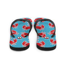 Carregar imagem no visualizador da galeria, Blue Crab Flip-Flops - Seastorm Apparel Summer Collection