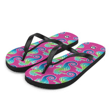Carregar imagem no visualizador da galeria, Pink Seahorse Flip-Flops - Seastorm Apparel Summer Collection