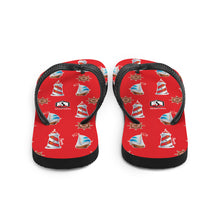 Carregar imagem no visualizador da galeria, Red Lighthouse Flip-Flops - Seastorm Summer Collection