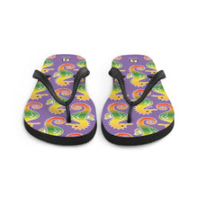Carregar imagem no visualizador da galeria, Purple Tropical Seahorse Flip-Flops - Seastorm Apparel Summer Collection