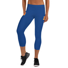 Load image into Gallery viewer, Unique Blue Capri Leggings