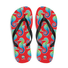 Carregar imagem no visualizador da galeria, Red Seahorse Flip-Flops - Seastorm Apparel Summer Collection