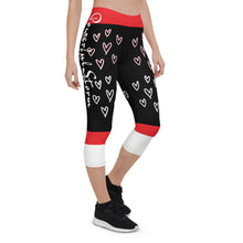 Load image into Gallery viewer, Hearts Capri Leggings