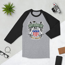 Load image into Gallery viewer, Happy Father's Day Hero - 3/4 sleeve raglan shirt