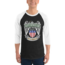 Load image into Gallery viewer, Happy Father's Day Hero - 3/4 sleeve raglan shirt