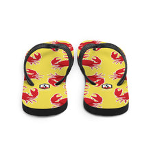 Carregar imagem no visualizador da galeria, Yellow Crab Flip-Flops - Seastorm Apparel Summer Collection