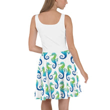 Carregar imagem no visualizador da galeria, White Seahorse - Skater Dress