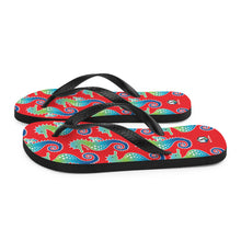 Carregar imagem no visualizador da galeria, Red Seahorse Flip-Flops - Seastorm Apparel Summer Collection