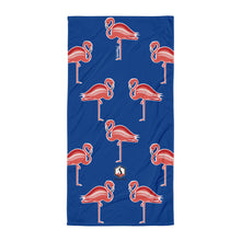 Carregar imagem no visualizador da galeria, Royal Blue Flamingo Towel - Seastorm Apparel Summer Collection