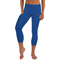 Load image into Gallery viewer, Unique Blue Capri Leggings