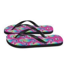 Carregar imagem no visualizador da galeria, Pink Seahorse Flip-Flops - Seastorm Apparel Summer Collection