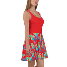 Carregar imagem no visualizador da galeria, Red Seahorse - Skater Dress