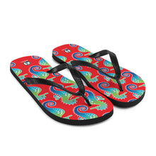 Carregar imagem no visualizador da galeria, Red Seahorse Flip-Flops - Seastorm Apparel Summer Collection