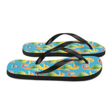 Carregar imagem no visualizador da galeria, Blue Tropical Seahorse Flip-Flops - Seastorm Apparel Summer Collection