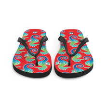 Carregar imagem no visualizador da galeria, Red Seahorse Flip-Flops - Seastorm Apparel Summer Collection