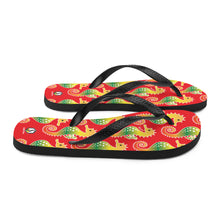 Carregar imagem no visualizador da galeria, Red Tropical Seahorse Flip-Flops - Seastorm Apparel Summer Collection