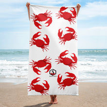 Carregar imagem no visualizador da galeria, White Crab Towel - Seastorm Apparel Summer Collection