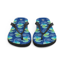 Carregar imagem no visualizador da galeria, Blue Seahorse Flip-Flops - Seastorm Apparel Summer Collection