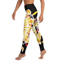 Load image into Gallery viewer, Yoga Leggings Black Red Yellow